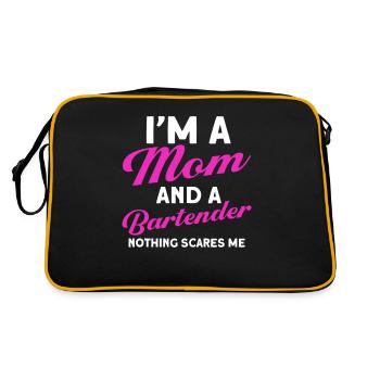 Barman Cadeau Mixologue Dire Bar - Sac Retro - noir/or - Dos
