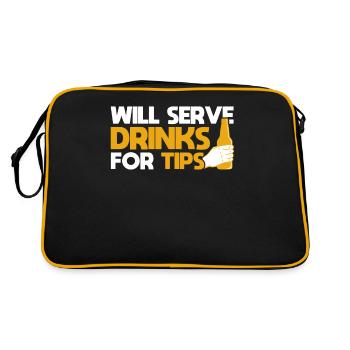 Barman Cadeau Mixologue Dire Bar - Sac Retro - noir/or - Dos