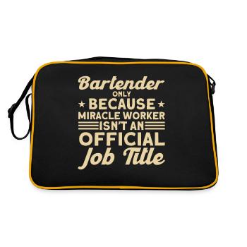Bartender Gift Mixologist Saying Bar - Retro Bag - black/gold - Back