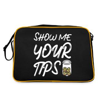Bartender Gift Mixologist Saying Bar - Retro Bag - black/gold - Back