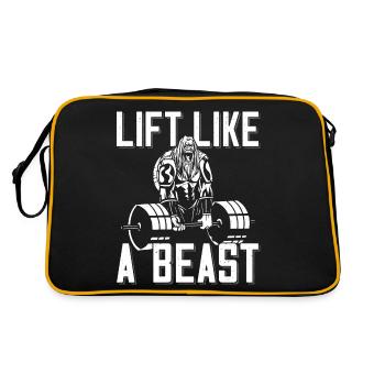 Bodybuilder Lift Comme une Bête Tenue Barbell - Sac Retro - noir/or - Dos