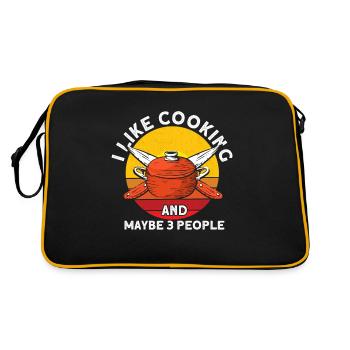 Chef Saying Gift Funny Chef - Retro Bag - black/gold - Back