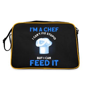 Chef Saying Gift Funny Chef - Retro Bag - black/gold - Back