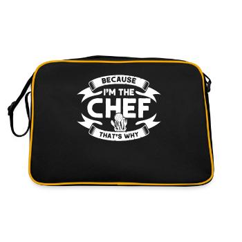 Chef Disant Cadeau Drôle Chef - Sac Retro - noir/or - Dos