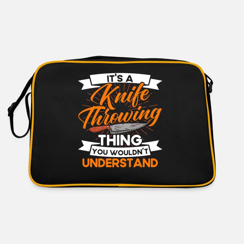 Messerwurfscheibe Geschenk Messerwerfer Retro Tasche