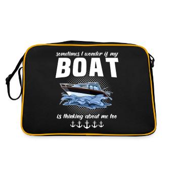 Captain Captain Boat Owner Boat - Retro Bag - black/gold - Back