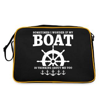 Captain Captain Boat Owner Boat - Retro Bag - black/gold - Back