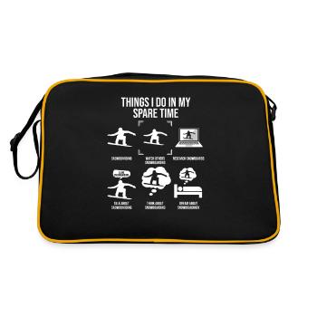 Things I Do In My Spare Time, Snowboarder - Retro Bag - black/gold - Back