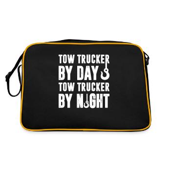 Tow Trucker By Day Tow Trucker By Night Breakdown Truck - Retro Bag - black/gold - Back