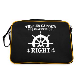 Captain Always Right Kapitän - Retro Bag - black/gold - Back
