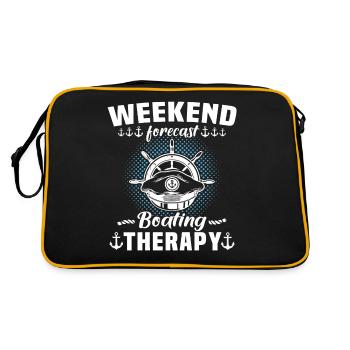 Captain Boat Owner Boating - Retro Bag - black/gold - Back
