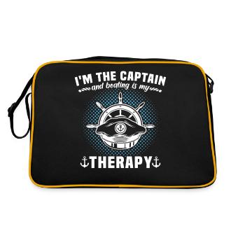 Captain Boat Owner Boating - Retro Bag - black/gold - Back