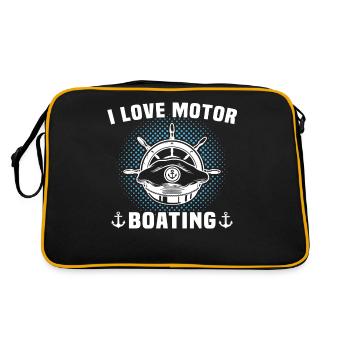 Captain Boat Owner Boating - Retro Bag - black/gold - Back