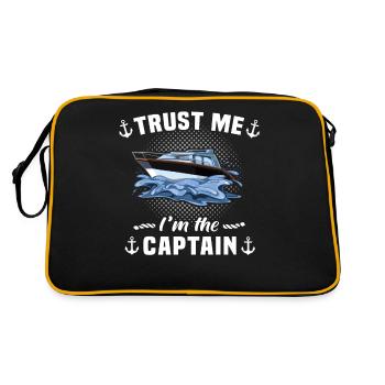 Captain Boat Owner Boating - Retro Bag - black/gold - Back