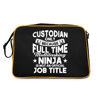 Concierge Cadeau Concierge d'école - Sac Retro - noir/or - Dos