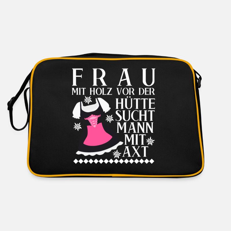 Single Frau Dirndl Alleinstehend Retro Tasche