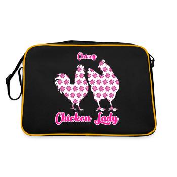 Poulet Élevage de poulets Poulailler Poulet - Sac Retro - noir/or - Dos