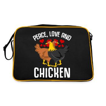 Poulets Éleveur de poulet Poulailler Poulet - Sac Retro - noir/or - Dos
