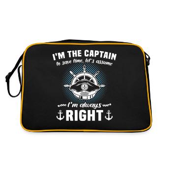Captain is always right Captain - Retro Bag - black/gold - Back