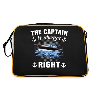 Captain is always right Captain - Retro Bag - black/gold - Back
