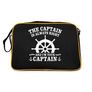 Captain is always right Captain - Retro Bag - black/gold - Back
