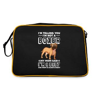 Boxer Chien Chien Allemand Boxer Cadeau - Sac Retro - noir/or - Dos