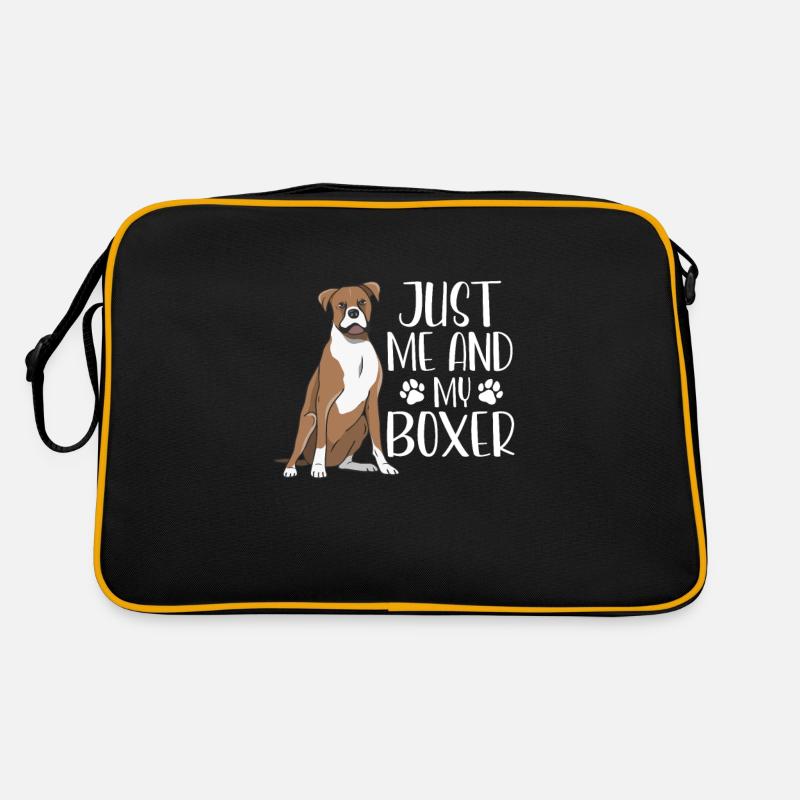 Boxer Hund Hunde Deutscher Boxer Geschenk Retro Tasche