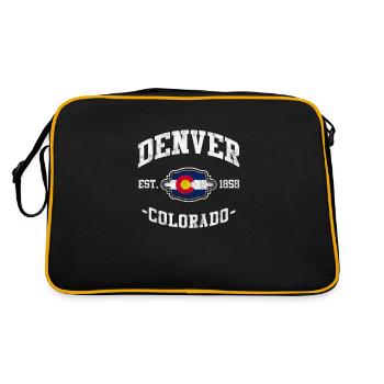 Colorado USA Amérique Denver Cadeau - Sac Retro - noir/or - Dos