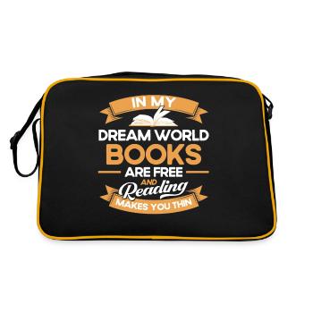 Livre de lecture livre livre cadeau lecture de livres - Sac Retro - noir/or - Dos