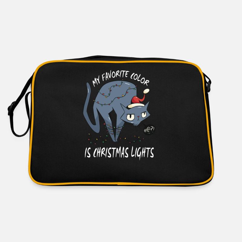 Meine Lieblingsfarbe Ist Weihnachtslichter Retro Tasche