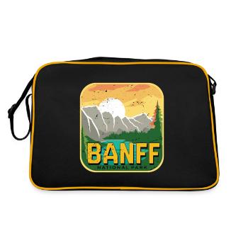 Parc national du Canada Alberta Banff Camping Mountain - Sac Retro - noir/or - Dos