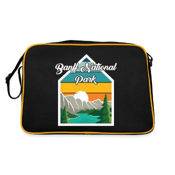 Parc national Banff Canada Alberta Nature Camping Be - Sac Retro - noir/or - Dos