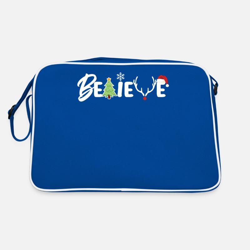 Croyez aux arbres de Noël flocon de neige Sac Retro
