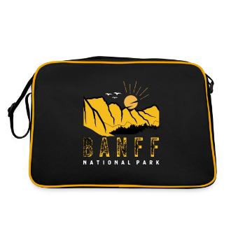 Parc national Banff Alberta Camping Nature Canada Gr - Sac Retro - noir/or - Dos