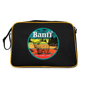 Parc national Banff Grizzly Bear Alberta Camping Moun - Sac Retro - noir/or - Dos