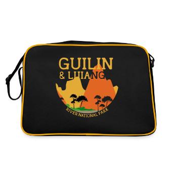 Guilin Lijiang River National Park China Li River - Retro Bag - black/gold - Back