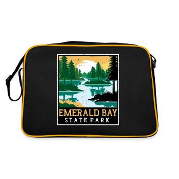 State Park Nevada Emerald Bay California Camping - Retro Bag - black/gold - Back