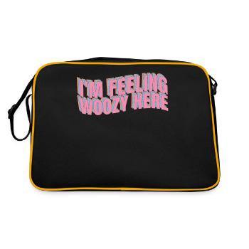 I feel woozy here crazy gift joke - Retro Bag - black/gold - Back