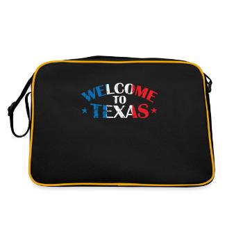 Bienvenue dans l’État du Texas aux États-Unis - Sac Retro - noir/or - Dos