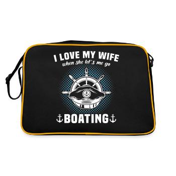 Captain Sailing Motorboat Captain - Retro Bag - black/gold - Back