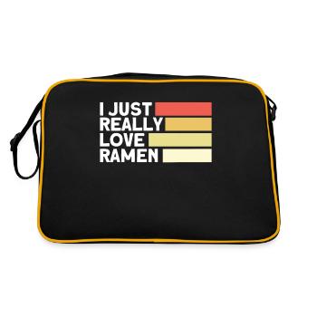 Ramen Noodle Lover Chopsticks Japanese Noodle - Retro Bag - black/gold - Back