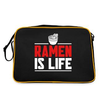 Ramen Noodle Lover Chopsticks Japanese Noodle - Retro Bag - black/gold - Back
