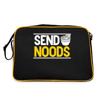 Ramen Noodle Lover Chopsticks Japanese Noodle - Retro Bag - black/gold - Back