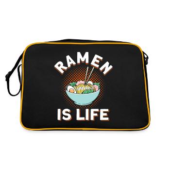 Ramen Noodle Lover Chopsticks Japanese Noodle - Retro Bag - black/gold - Back