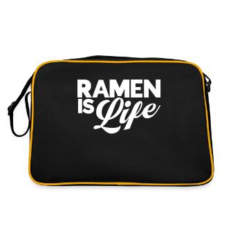 Ramen Noodle Lover Chopsticks Japanese Noodle - Retro Bag - black/gold - Back