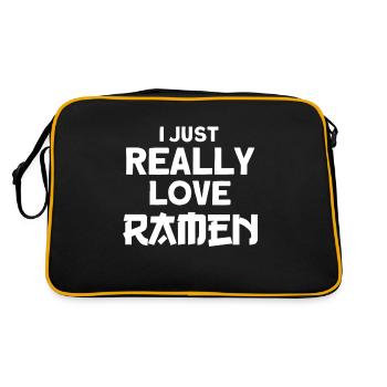 Ramen Noodle Lover Chopsticks Japanese Noodle - Retro Bag - black/gold - Back