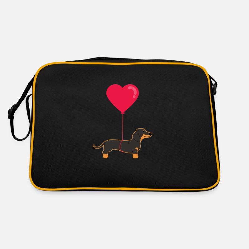 Dackel Hund Hunde Dachshund Teckel Geschenk Retro Tasche
