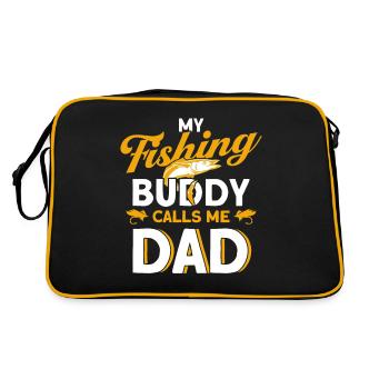 Cadeau de pêche Pêche Pêcheur Drôle De Pêcheur - Sac Retro - noir/or - Dos