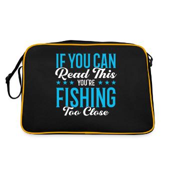Cadeau de pêche Pêche Pêcheur Drôle De Pêcheur - Sac Retro - noir/or - Dos