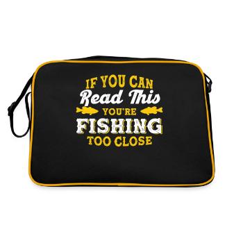 Cadeau de pêche Pêche Pêcheur Drôle De Pêcheur - Sac Retro - noir/or - Dos